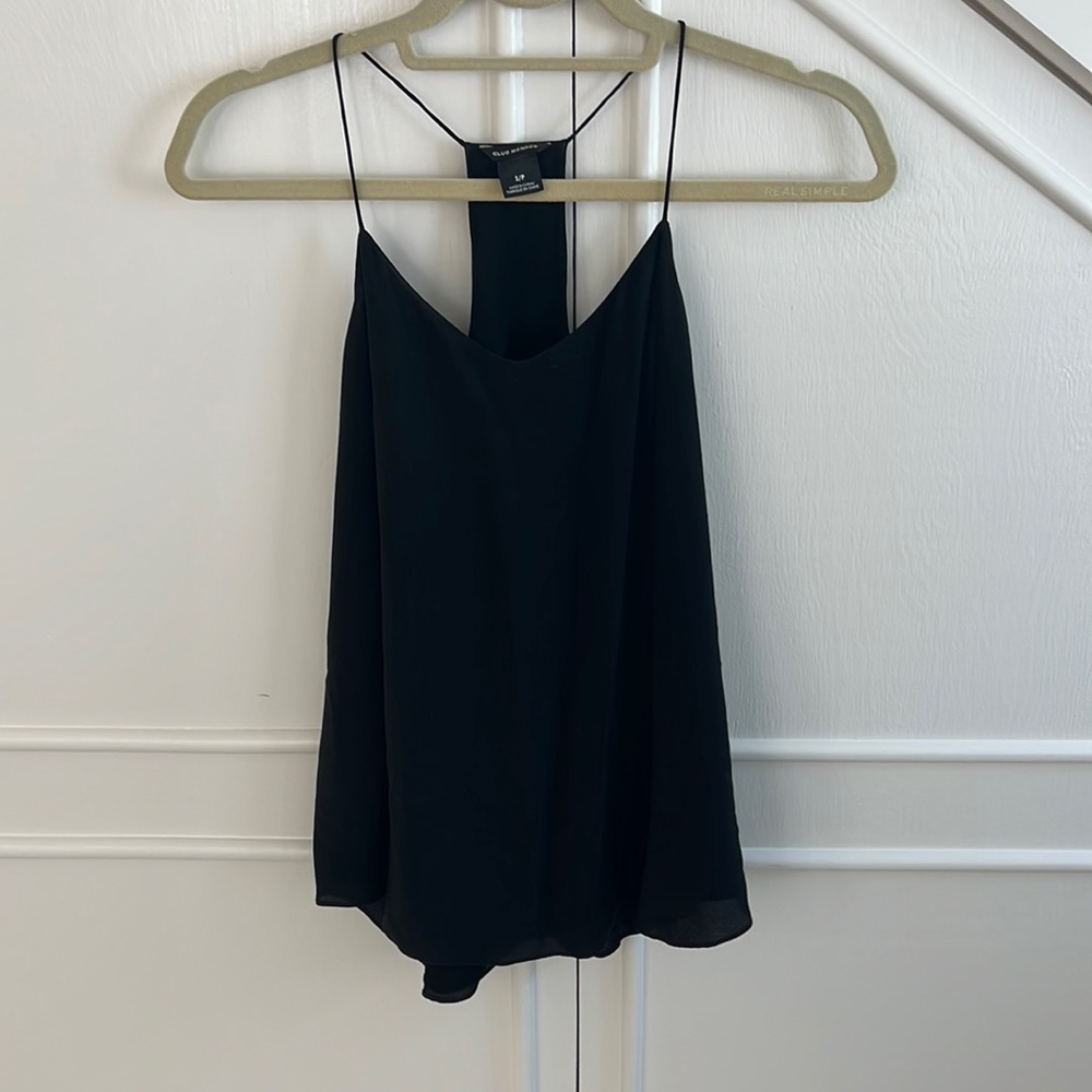 Club Monaco silk top black